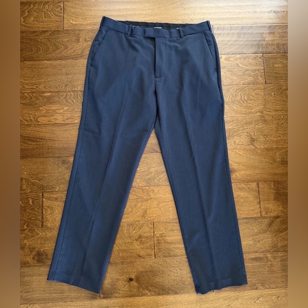VAN HEUSEN PANTS 34x30 NAVY BLUE CHINO FLEX STRAIGHT FIT